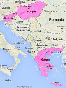 map of hungary and slovenia