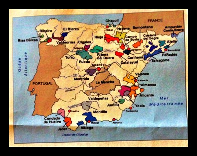 Wines from Spain map