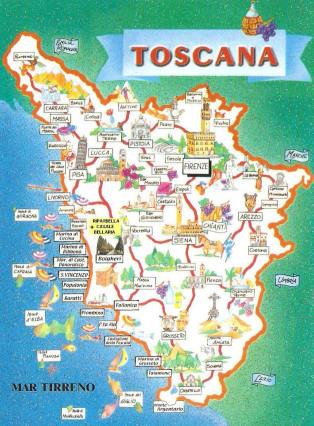 Tuscany - map
