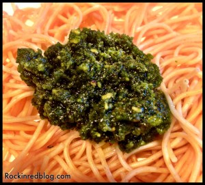 Sicilian dinner pistachio pesto