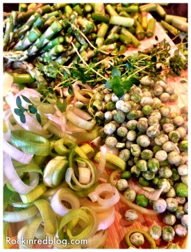 Chopped up veggies for the soup