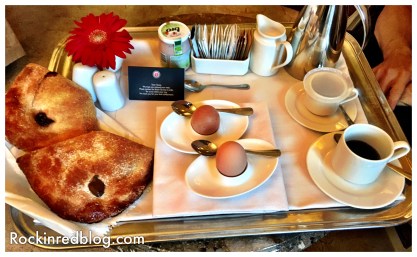 Eating Italy breakfast