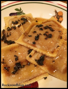 Ferrari Carano pumpkin ravioli
