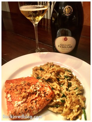 Ferrari Giulio wine with dinner