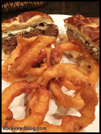 Black and blue burger