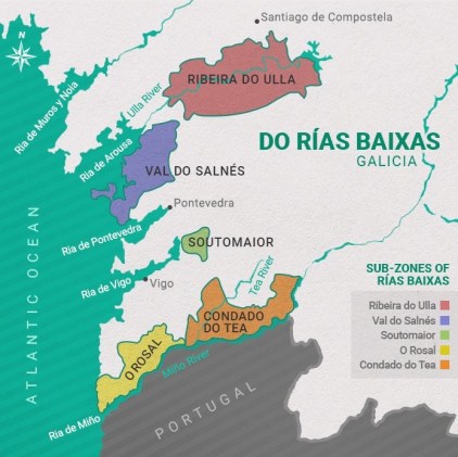 Winestudio Rias Baixas map