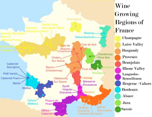 French wine map
