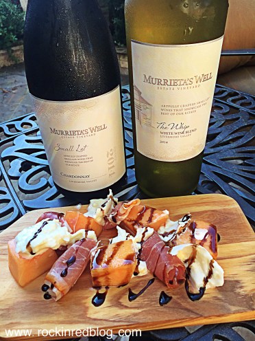 both of the whites paired deliciously with the jamon, burata, & melon 